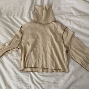 forever21 creme turtle neck top